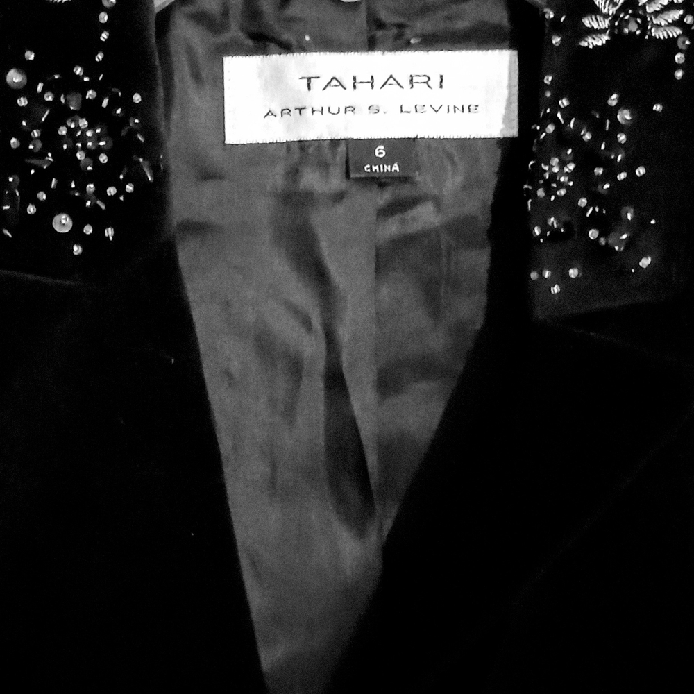 Tahari Black Embellished Jacket